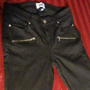 Paige Black Jeans with Zipper Accents